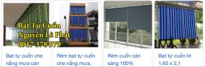 Báo giá bạt che nắng tự cuốn & rèm bạt che ban công ngoài trời