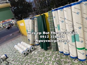 MAY ÉP BẠT MÁI XẾP BẠT KEO DI ĐỘNG NGOÀI TRỜI