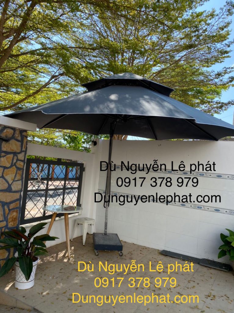 Dù lệch tâm tròn che quán cafe