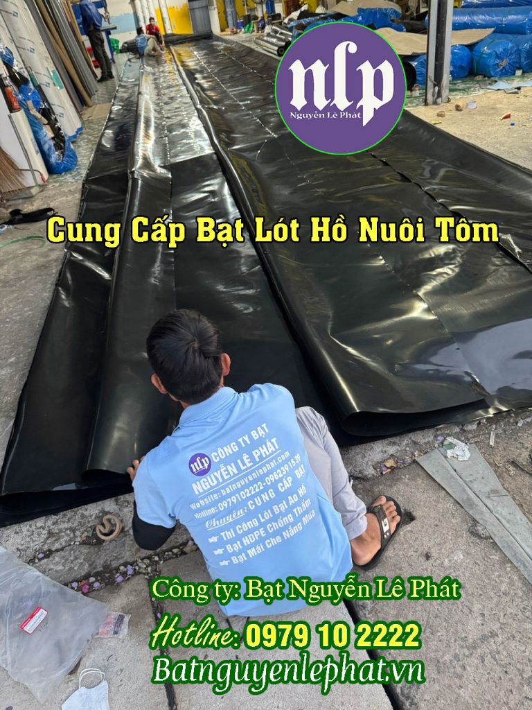 Bạt Nhựa HDPE Lót Ao Hồ Chứa Nước Nuôi Cá Tôm Tại Bắc Giang