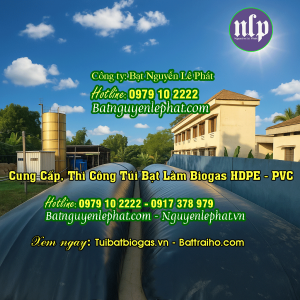 thi công túi bạt hầm biogas