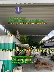 Thay Bạt Mái Che Di Động Quán Cafe tại Biên Hòa