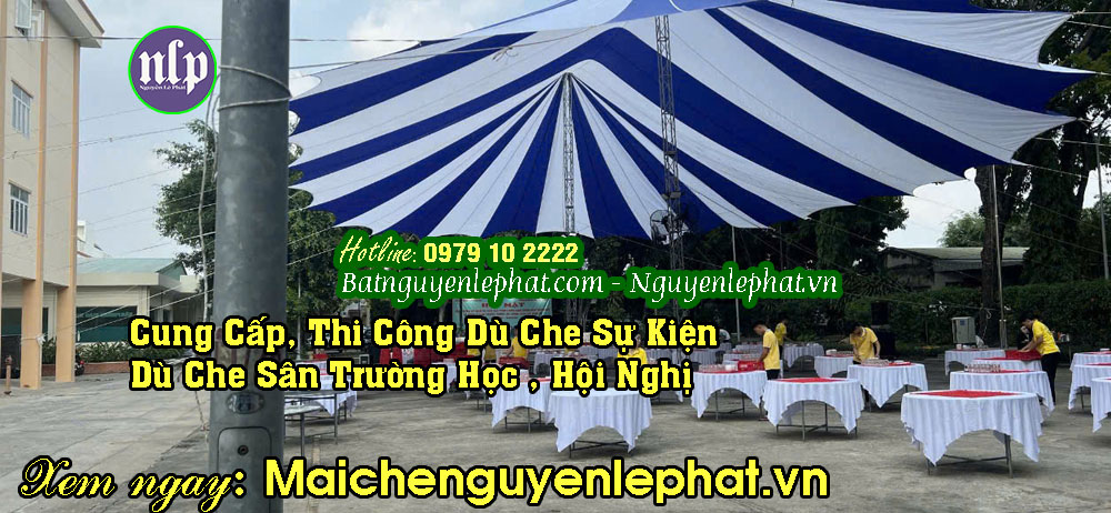 Dù Che Nắng, Dù Che Sự Kiên Sân Trường 2 Mái Tại Buôn Ma Thuột